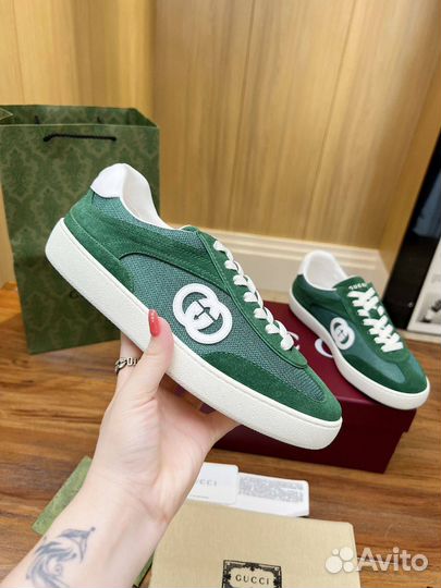 Кеды Gucci зелёные