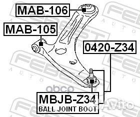 Сайлентблок рычага подвески MAB-106 Febest