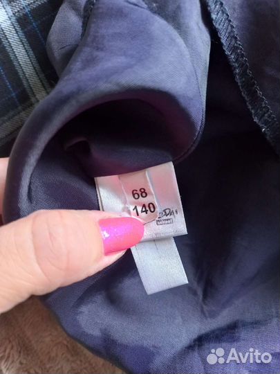 Жилет Непоседа джинс, юбка Непоседа 140