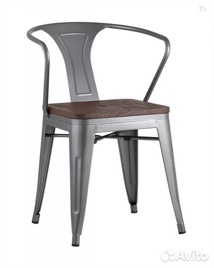 Стул обеденный с подлокотниками Tolix Arm Wood Hom