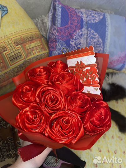 Букет из ленточных роз