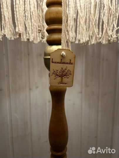 Торшер ссср. Абажур макраме. Ручная работа