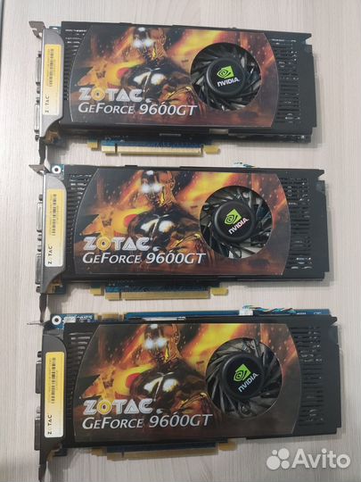 Zotaz GF 9600GT 1Gb (3 штуки)