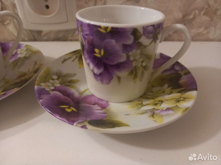 Чашки с блюдцами набор чашек для кофе подарочный