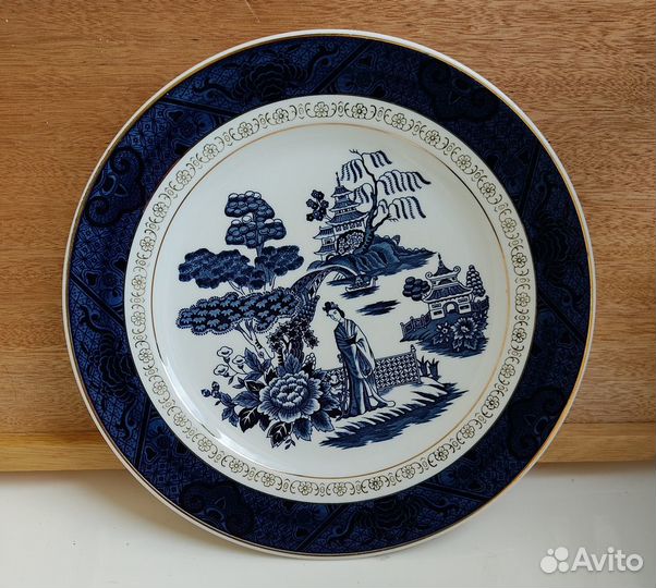 Тарелка обеденная Япония 26 см Шинуазри винтаж