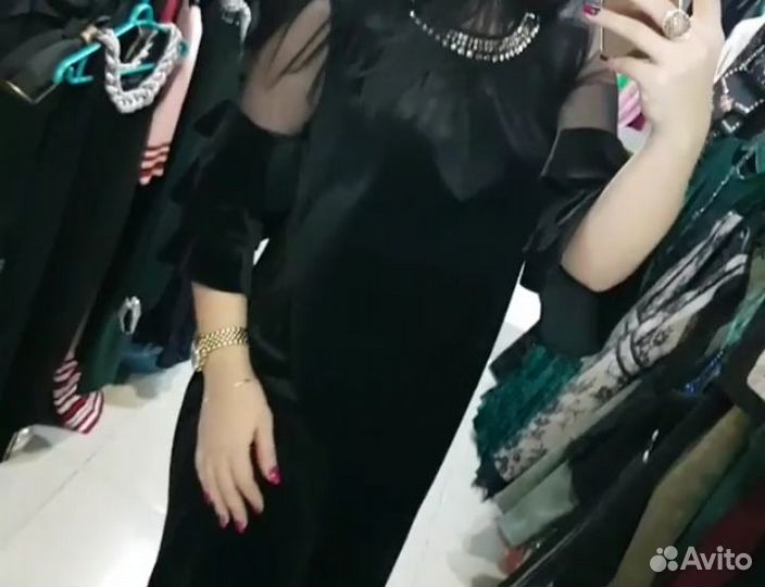 Платье велюровое