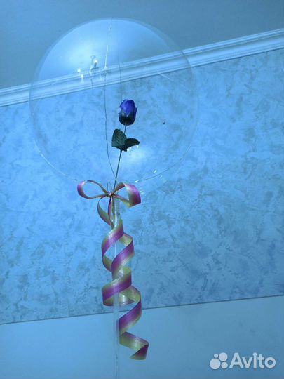 Светящийся шар с розой