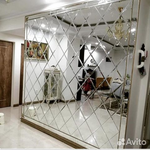 Зеркальное панно фацет