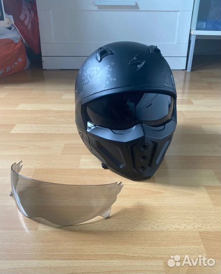 Мотошлем scorpion exo covert-x solid