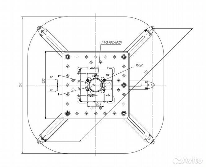 Универсальное потолочное крепление Wize Pro PR5XL
