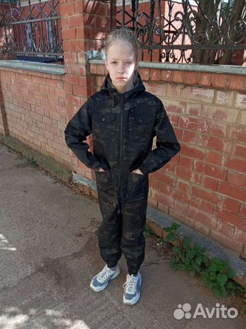 Камуфляжный костюм детский(черный)