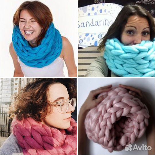 Шарф-снуд или муфта Bambeany серая