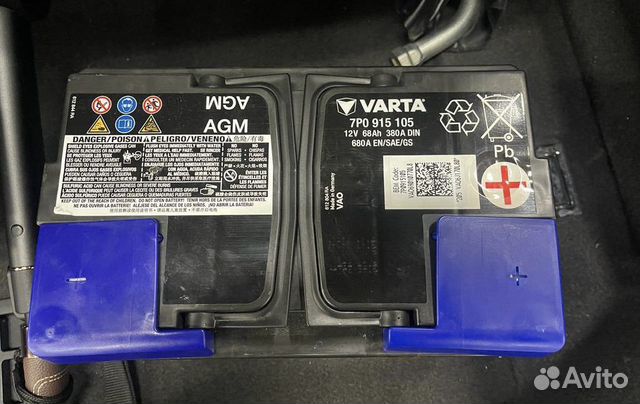 Аккумулятор Varta AGM 68 купить в Москве Varta 7P0915105 | Авито