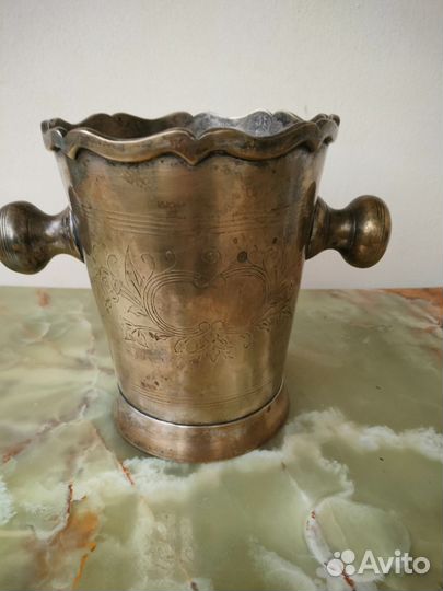 Ведро мельхиор для шампанского Индия