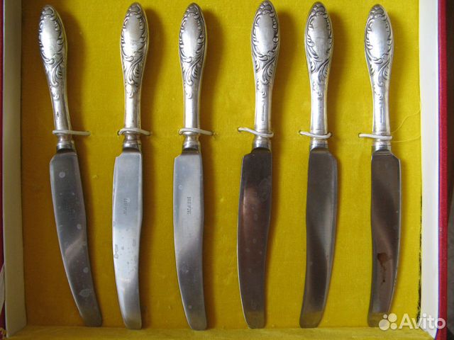 Комплект из 6 десертных ножей Нейзильбер