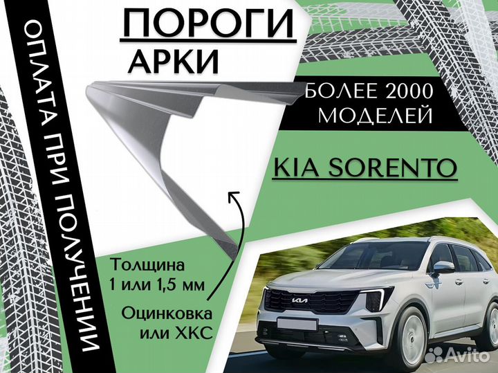 Ремонтные арки Kia Sorento 1,2