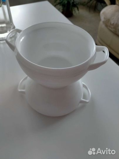 Тарелка стеклокерамика белая в наличии 50 штук