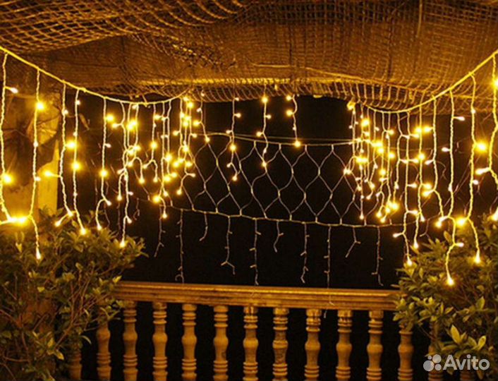 Гирлянда уличная бахрома