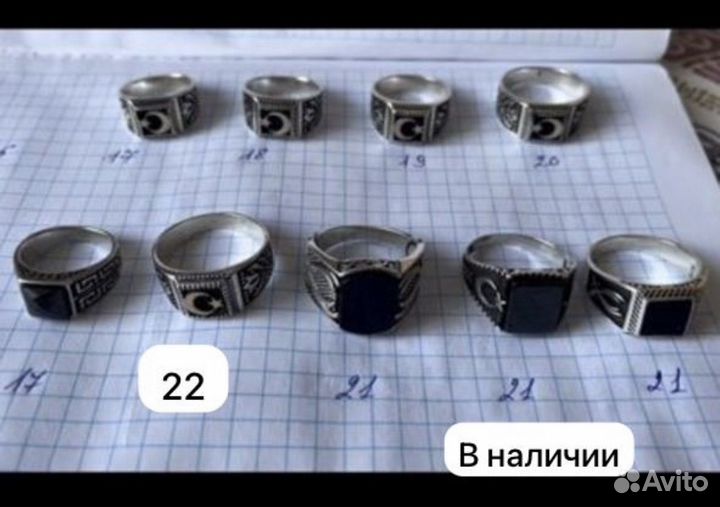 Кольцо серебро мужское