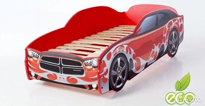 Кровать машинка додж красная