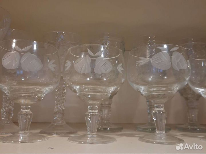 Фужеры хрустальные винтаж СССР