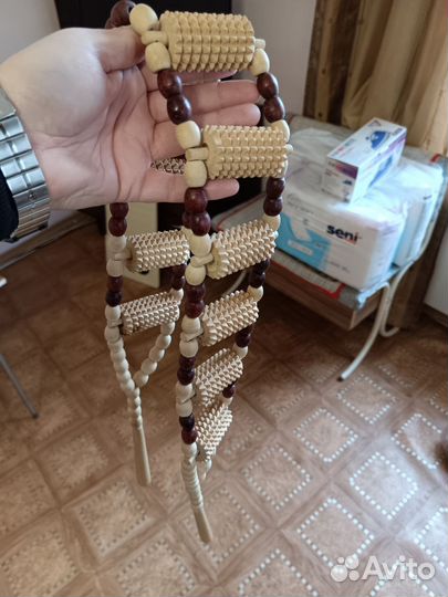 Массажёр роликовый деревянный