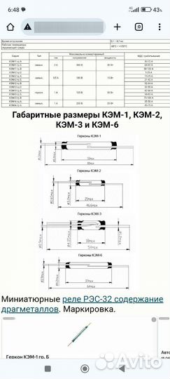 Герконы Кэм-2 гр.Б 10 шт(СССР)