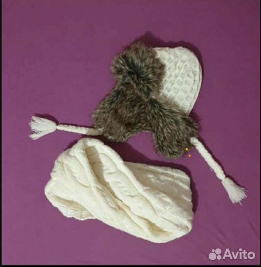 Комплект шапка и шарф женский