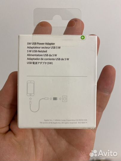 Оригинальный Usb адаптер Apple 5W