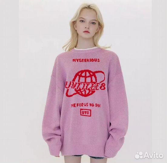 Свитер розовый