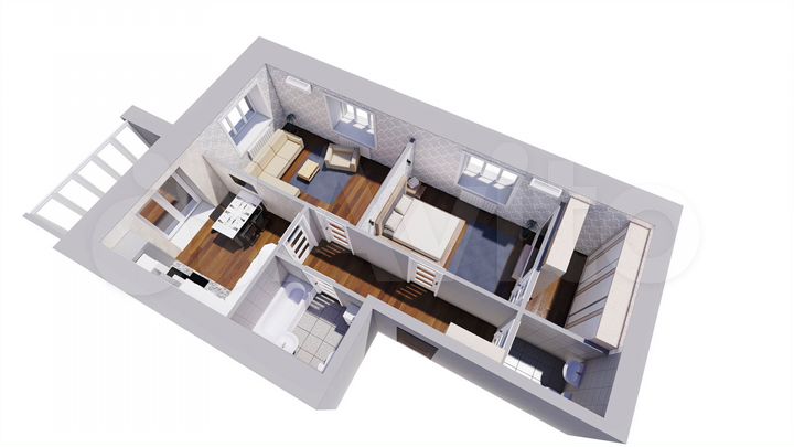 2-к. квартира, 66,6 м², 3/12 эт.