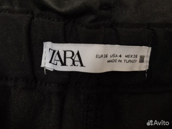 Женские брюки Zara чёрные новые, размер 44