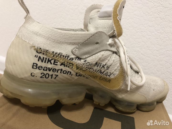 Кроссовки nike air vapormax flyknit white off