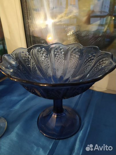 Ваза для фруктов цветное стекло, вазы для цветов