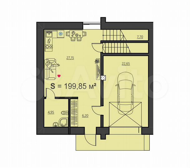 Таунхаус 199 м² на участке 2,5 сот.