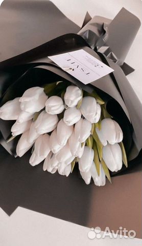 Тюльпаны белые крупные 100 объявление продам