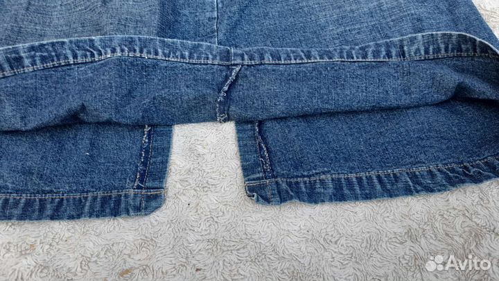 Юбка джинсовая в пол винтаж бохо 46 р