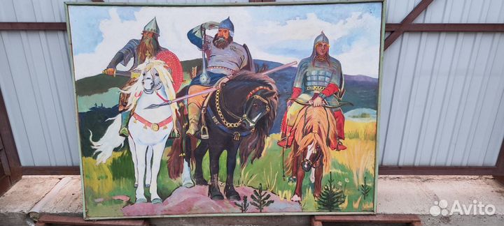 Картина маслом на холсте Три богатыря