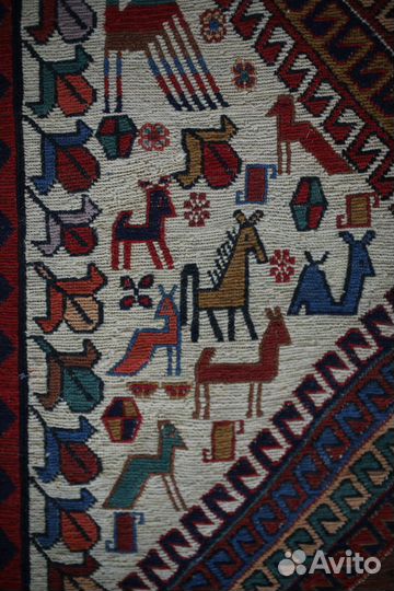 Новый персидский безворсовый ковер килим Иран