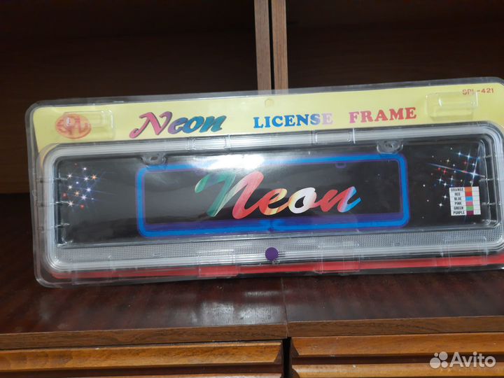 Неоновая святящая рамка на задний номер авто (нова