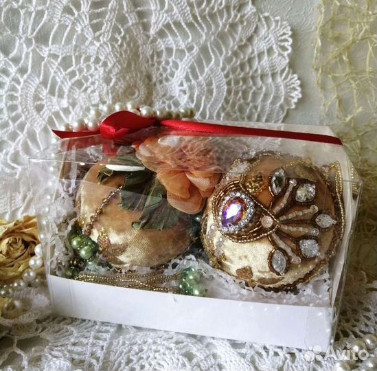 Шары на ёлку ручной работы