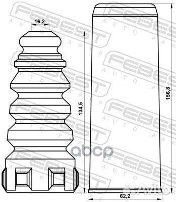 Пыльник-отбойник амортизатора зад Febest vwshb