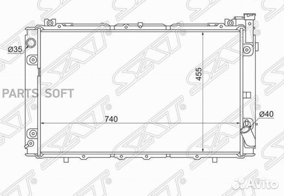 Радиатор охлаждения Ниссан Патрол TB42E 91