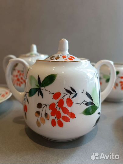 Чайный сервиз барбарис (Кизил) СССР