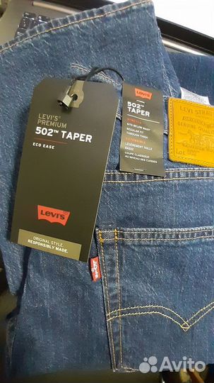 Мужские Levis 502 Taper р.W34 L36 на высокий рост