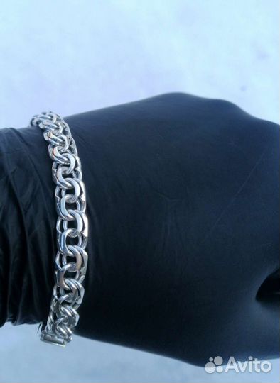 Серебряный браслет Бисмарк новый 925 пробы