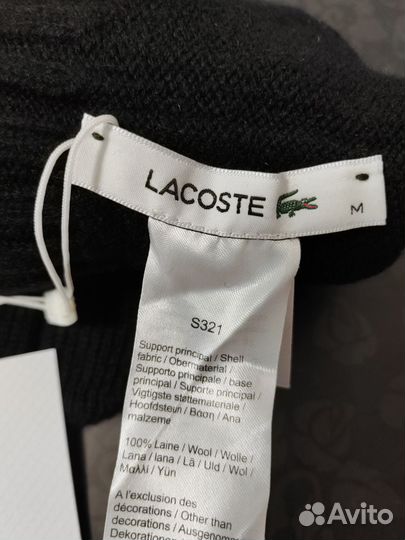 Шерстяные перчатки Lacoste Unisex Оригинал размр M