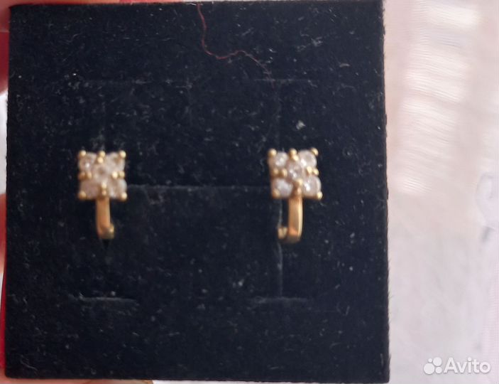 Золотые серьги детские
