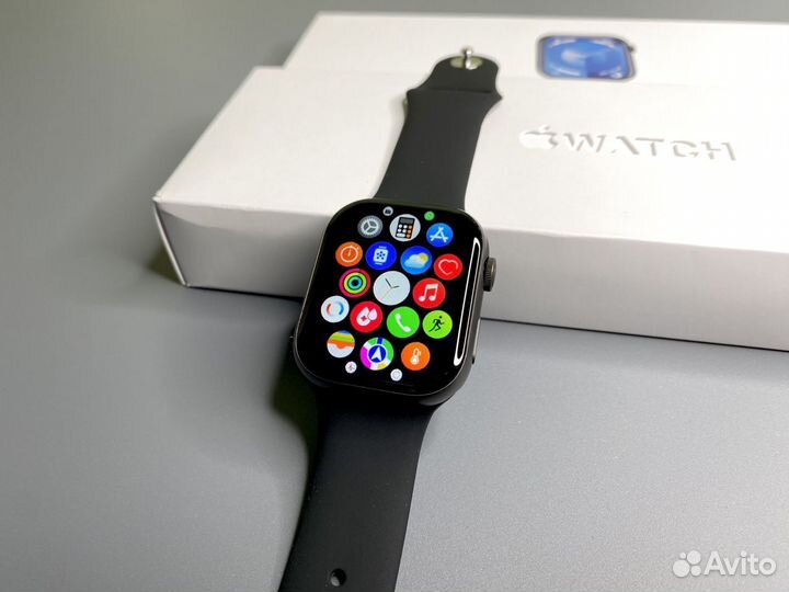 Apple watch 9 с яблоком при включении
