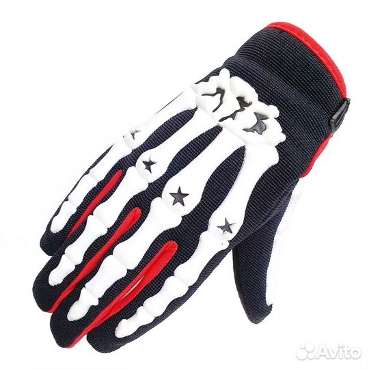 Мото перчатки Pro-Biker CE-04 (красно-белые)